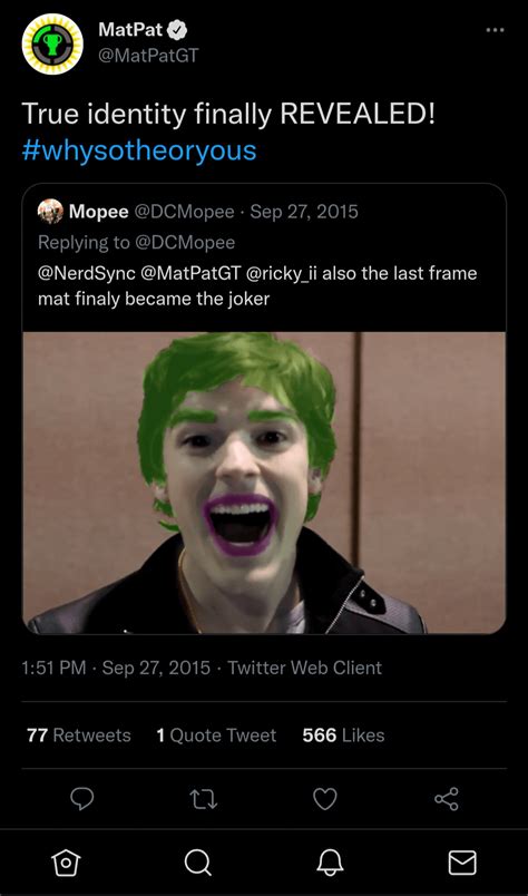 MatPat's tweet .